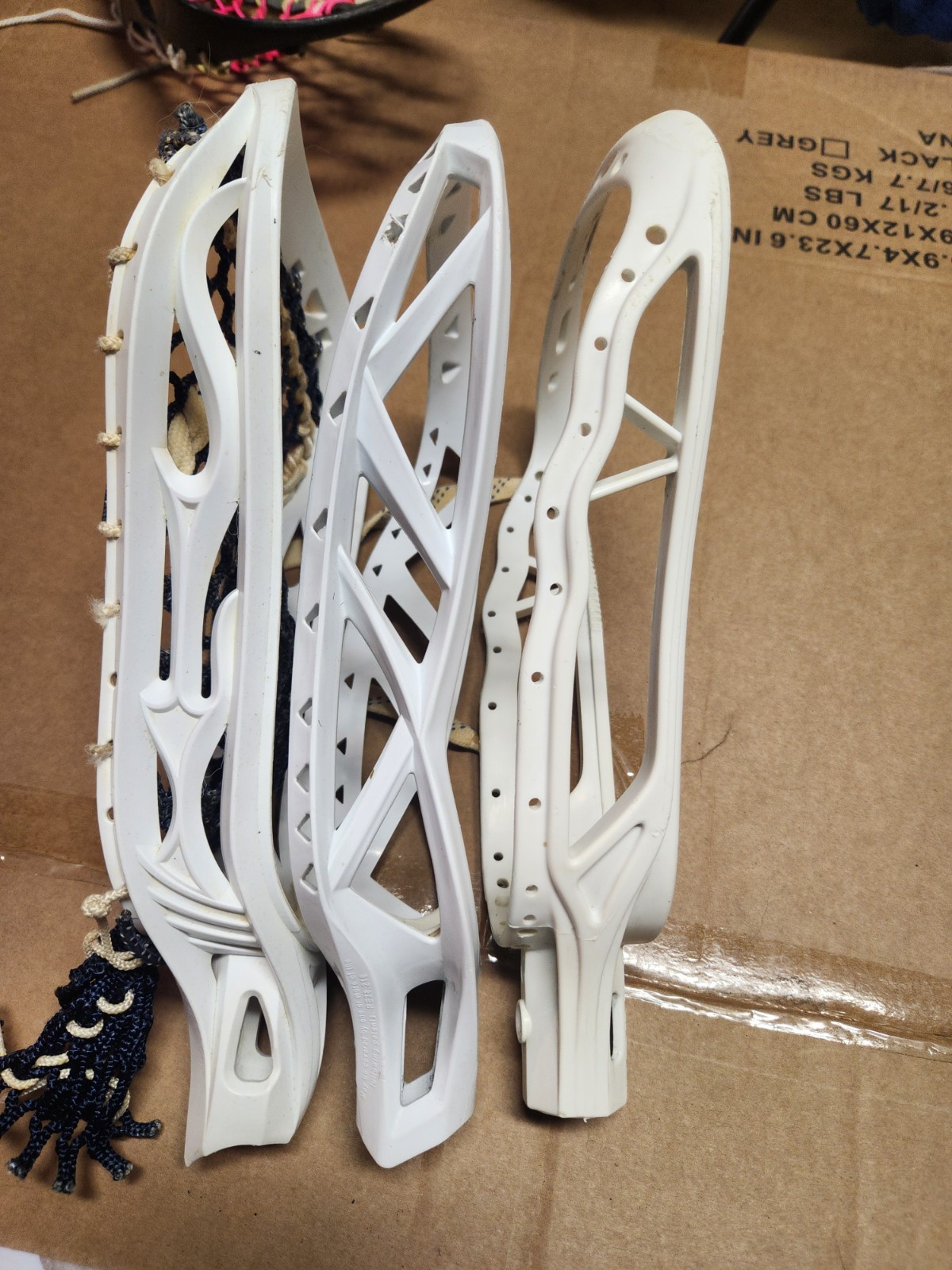 Vintage Lot Of 3 Used Brine Lacrosse Heads One Blaxe,One Alias, And One Oz 2