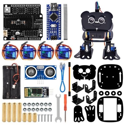 DIY 4-DOF Panda Robot Kit Programmable Dancing Robot Kit Support Android APP ...