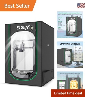Fireproof Dustproof 3D Printer Enclosure with LED Light for Enhanced Printing