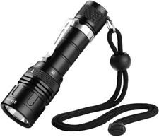 VOLADOR Scuba Diving Flashlight, Rechargeable 1080Lumens (5000K) DF10