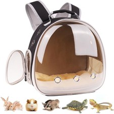 Portable Small Animal Backpack Travel Breathable Pet Carrier Bag Cages for Gu...