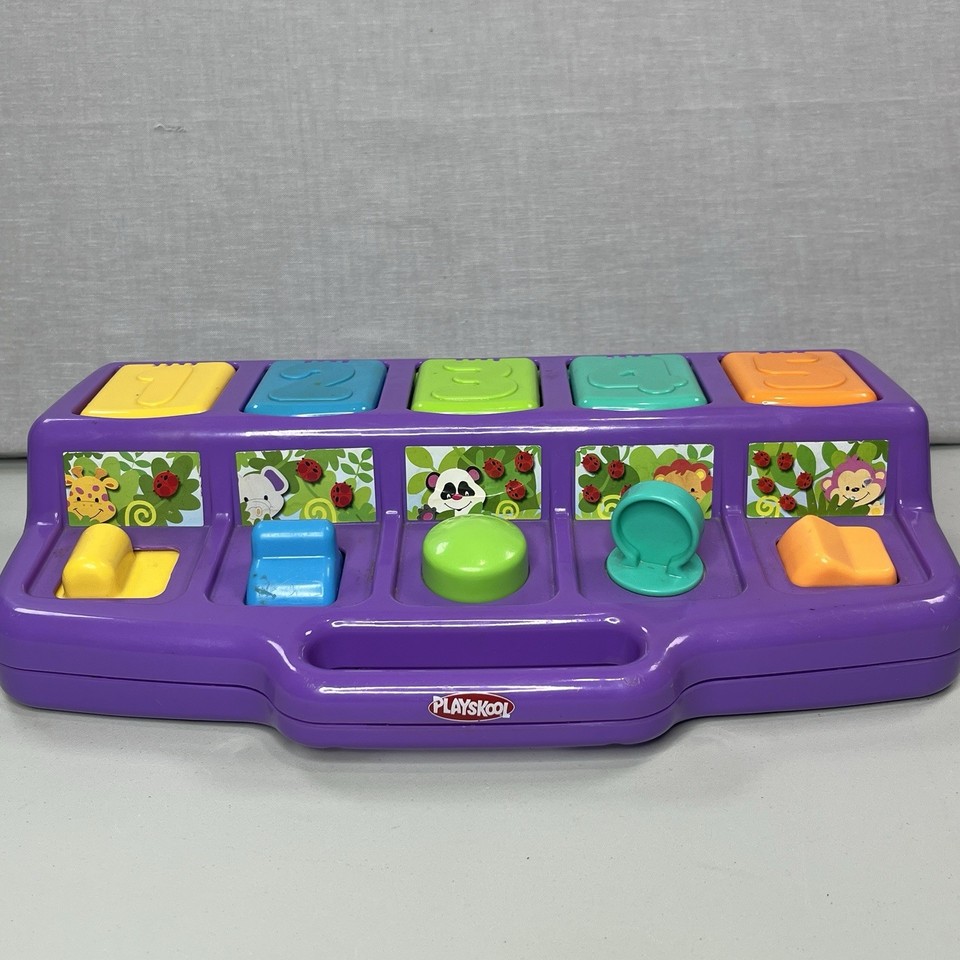 Vintage 1995 Playskool Poppin Pals Pop Up Jungle Zoo Animals Baby