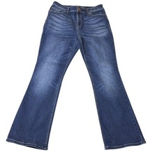 Chicos Platinum Barely Boot Jeans Womens Size 0.5 US 6 Short Blue Stretch Denim