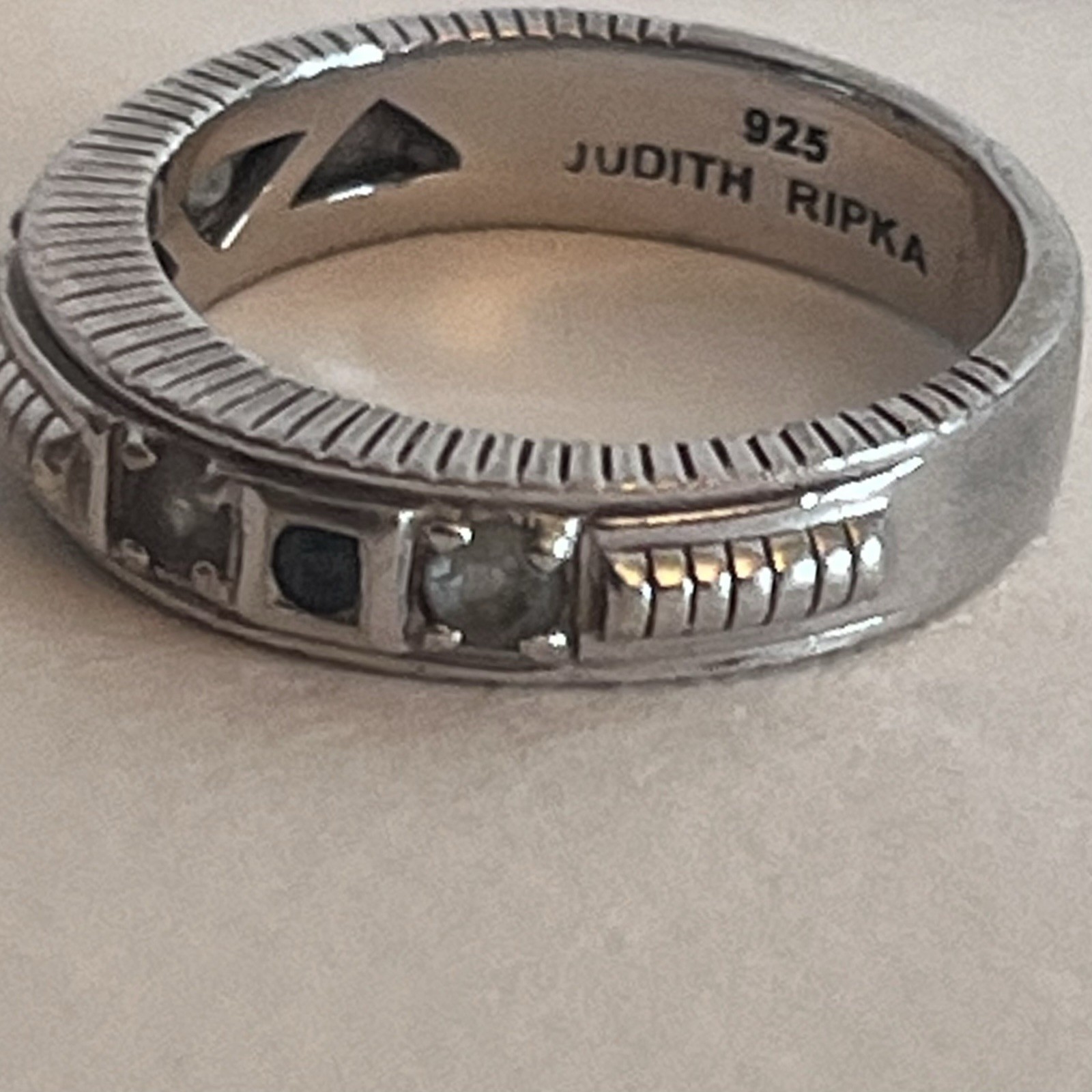 Judith Ripka 925 Sterling Silver Stackable Sapphi… - image 6
