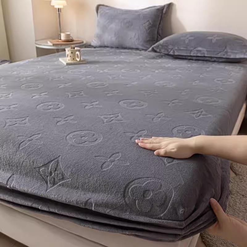 light gray 150×200cm Fitted sheet