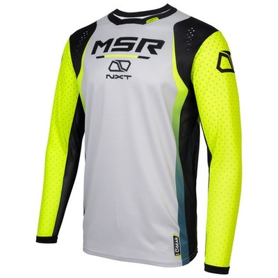 Msr  Nxt Grid Jersey - Hi-Vis/Grey/Blue - X-Large - 216-182-0028