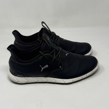 Puma Ignite Spikeless Golf Shoes Mens 10 Black Leather Lace Up Lightweight