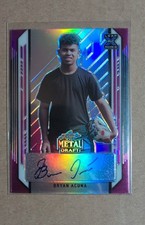 2021 Leaf Metal Draft - 1990 Leaf Autographs Bryan Acuna #LA-BA1 Pink Rainbow...