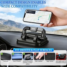 Car Phone Holder 360 Degree Rotation, Car Navigation Dashboard Mount Adjustable,