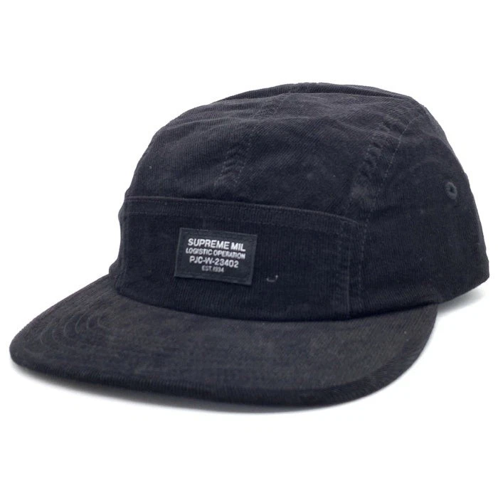 Casquette de camp Supreme 24AW velours côtelé poche noir occasion