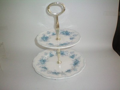 Royal Albert Tiffany Bone China Two Tiered Serving Tray Made in England