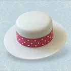 Barbie Doll Beige Ivory Of white Pink Polka Hat Vintage Clothing New Replacement