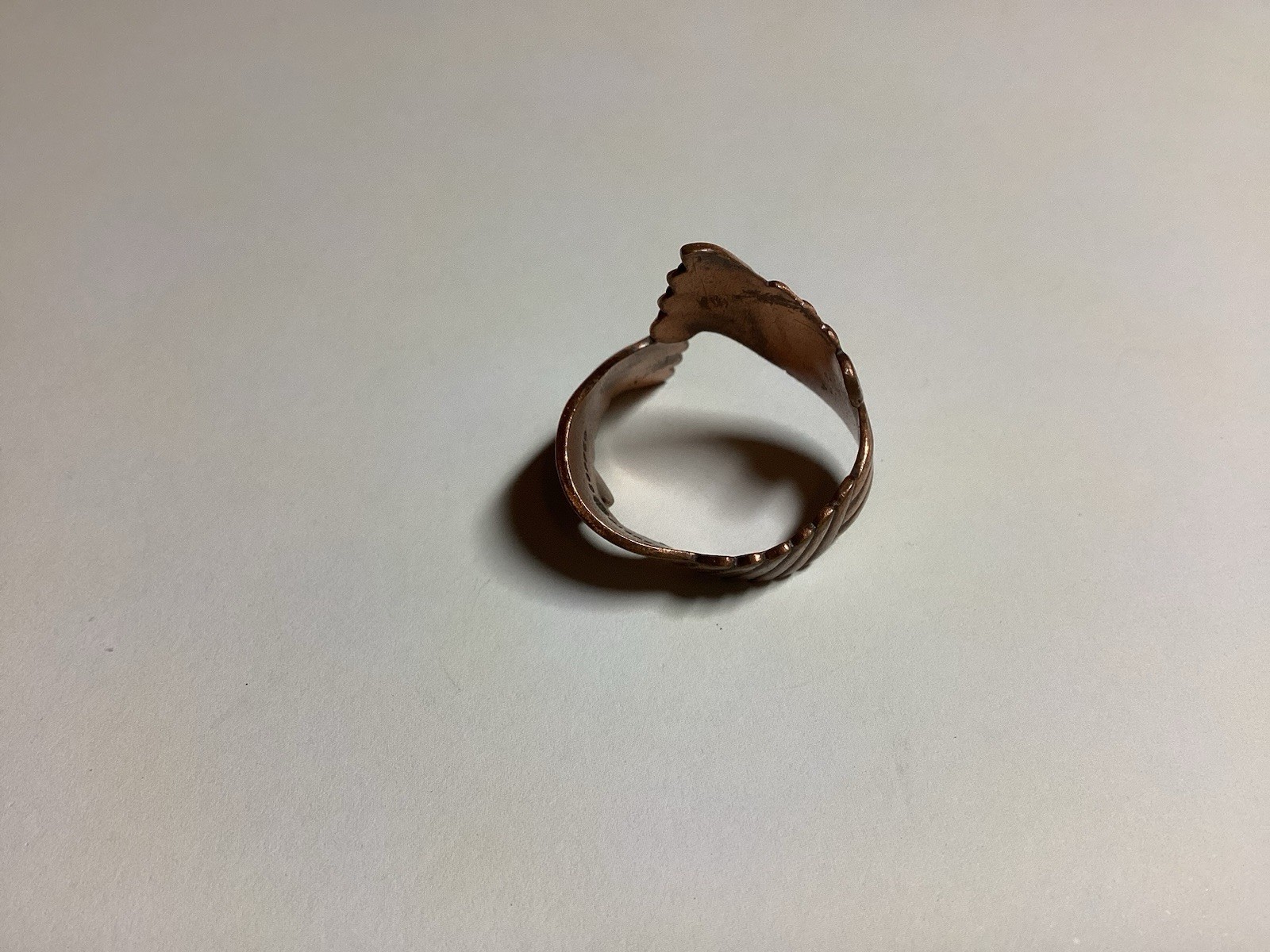 Solid Copper Scroll Waves Ring  Size 9Adjustable … - image 3