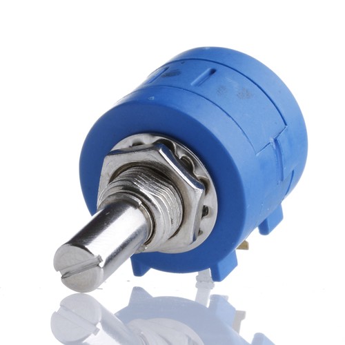 10-Turn Rotary Potentiometer Variable Dial Resistor Precision Multiturn Blue 1/4 - Picture 6 of 18