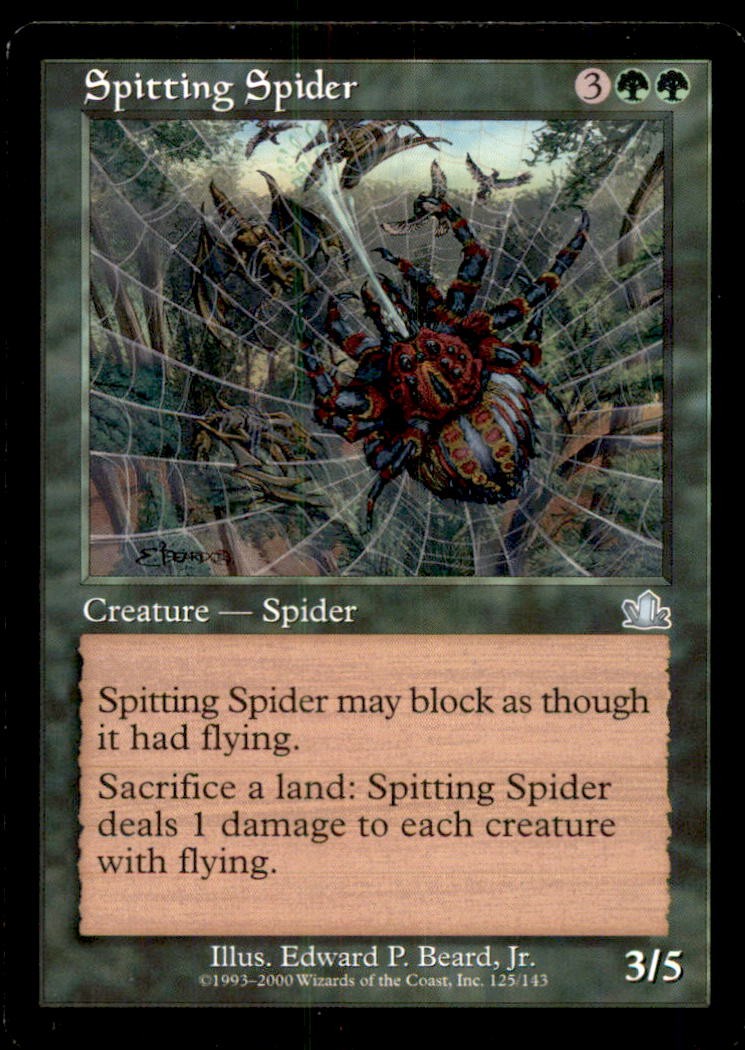Spitting Spider LP Light Play Prophecy MTG [10433]