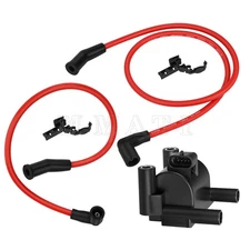 Ignition Coil w/ Spark Plug Wire Cap for FXD FXDB FXDC FXDF FXDL FXDLS FXSBSE
