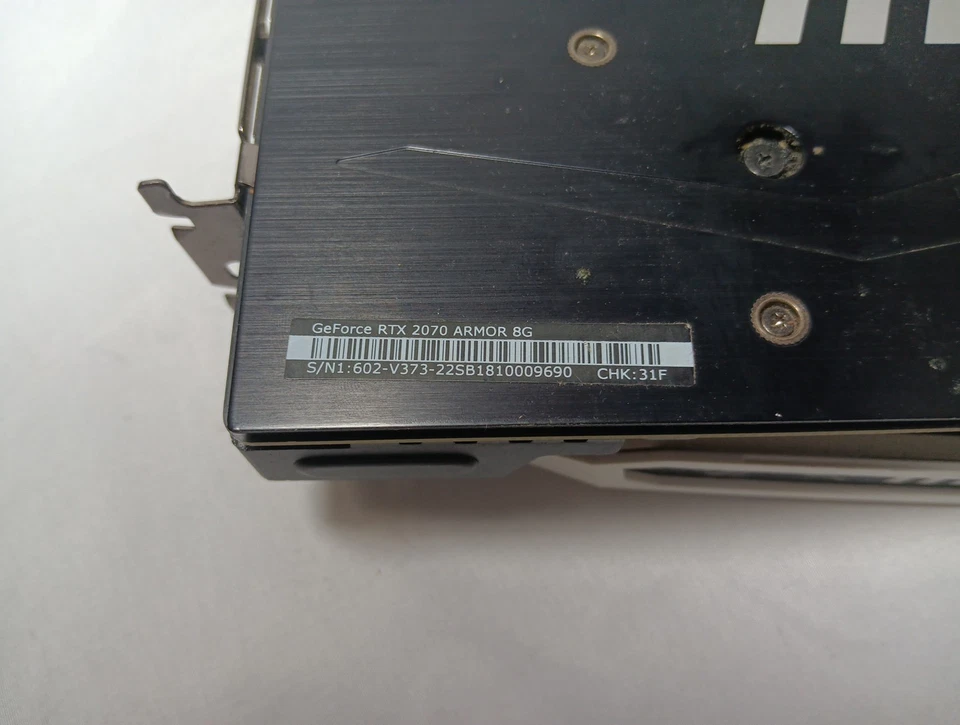 MSI NVIDIA GeForce RTX 2070 ARMOR 8GB GDDR6 Graphics Card Used Untested  - Image 2 of 4