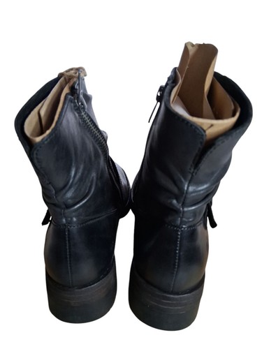 Born schwarze halbhohe lässige Stiefeletten mit Schnalle und Reißverschluss Größe 8 neu mit Karton - Bild 5 von 11