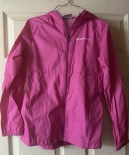 Girls Pink Columbia Jacket Windbreaker Size M 10/12