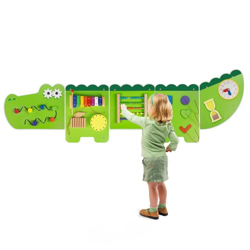 Monläurd Crocodile Montessori Busy Board,Sensory Board,Educational - Picture 2 of 7