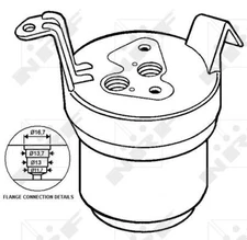 For NRF 33021 AIR CONDITIONING DEHUMIDIFIER BMW 316I 90-