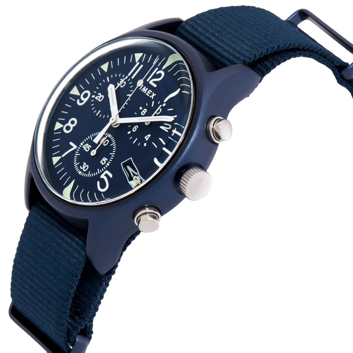 Timex MK1 Chronograph Quartz Blue Dial Men's Watch TW2R67600 | eBay