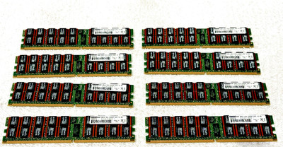 Lot of 8 - Dataram 8GB DDR2-667MHz PC2-5300 ECC CL5 240-Pin DIMM Quad Rank Memo