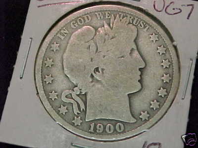1900 O G Vg Barber Half Dollar Y And Part Of L T 4 Ebay