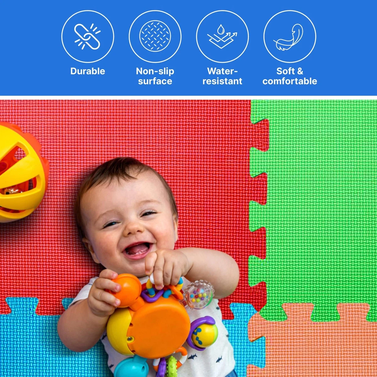 Vibrant, Durable, and Beautiful eva foam play mat 