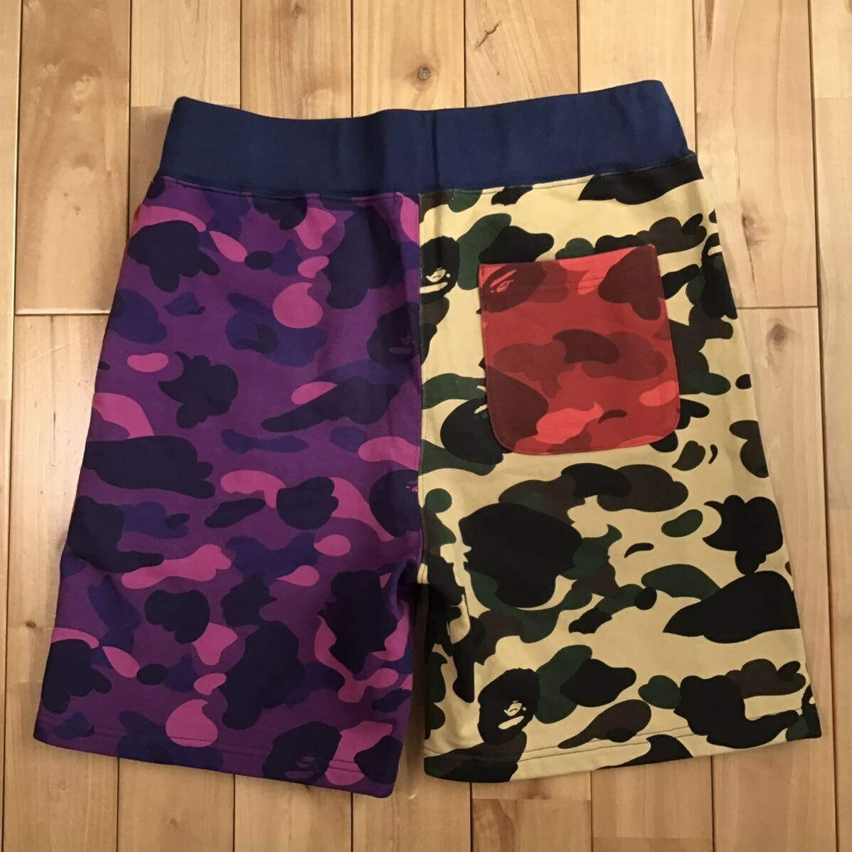 BAPE Mix camo shark sweat shorts A Bathing Ape Size M | eBay