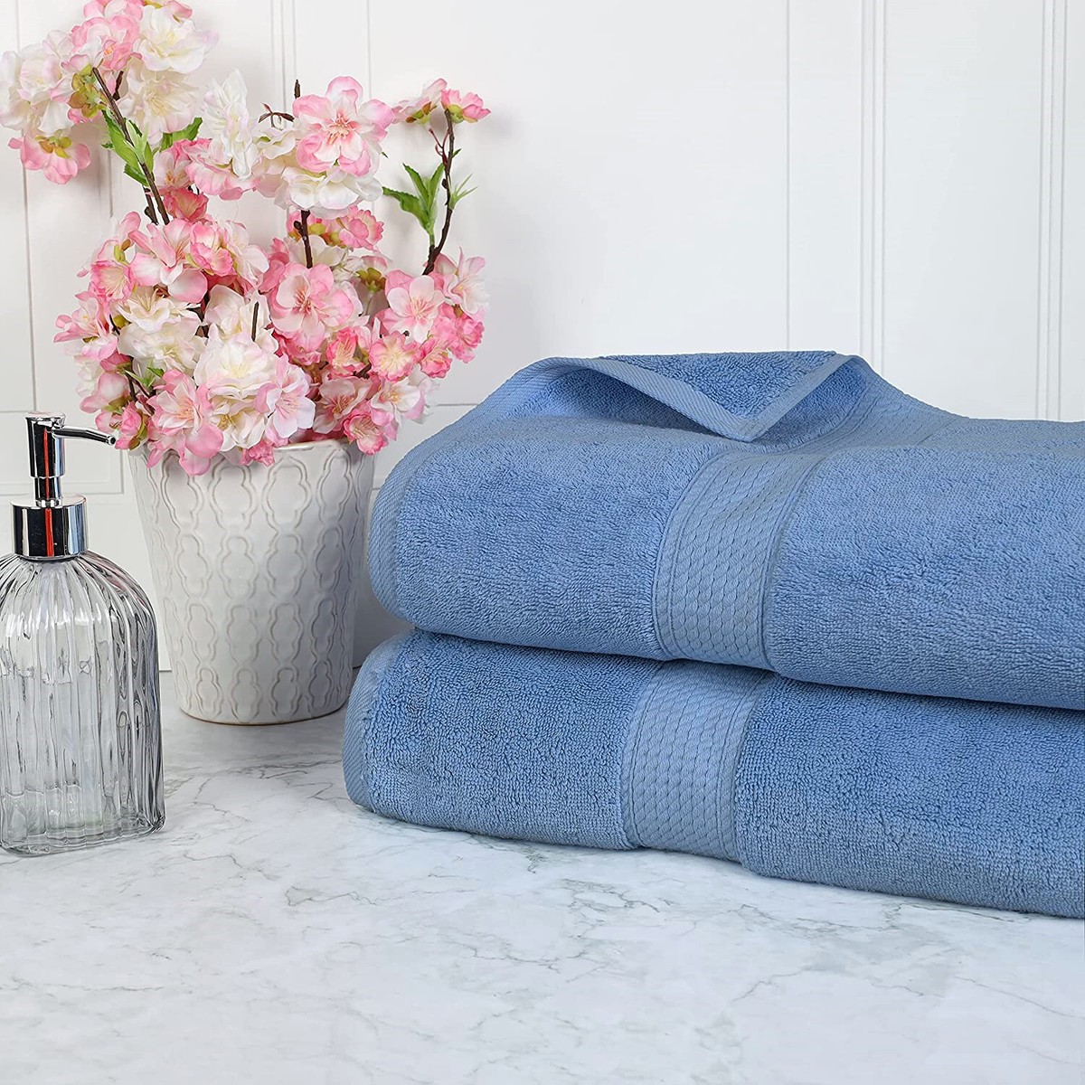 800 GSM Egyptian Cotton Bath Sheet Set Of 2 - Thick, Plush & Oversized 34x68 Inches - View #2
