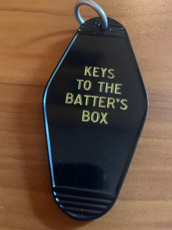 "Keys to the Batter's Box" Key Ring