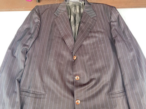 Men’s Gianni Versace Couture Three ButtonBrown Striped Sport Coat Jacket EU 62 - Picture 5 of 14
