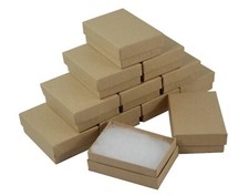 Small Jewellery Packaging Boxes - 24 x Kraft Gift Boxes for Pendant, Earring etc
