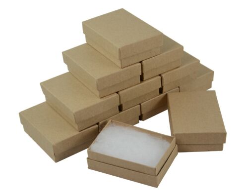 Small Jewellery Packaging Boxes - 24 x Kraft Gift Boxes for Pendant, Earring etc - Picture 1 of 9