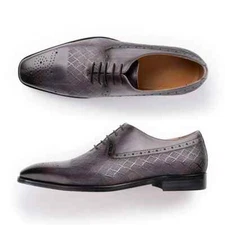 Dress Shoes Mens Pure Genuine Leather Oxford Shoe Handmade Business 