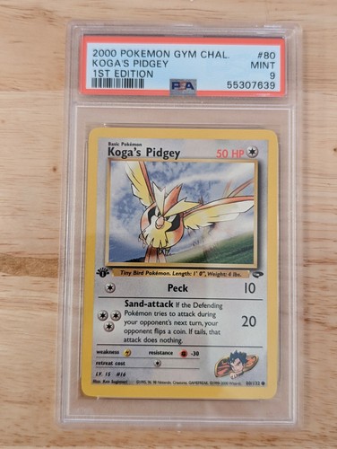 Koga's Pidgey (1st Edition) graded PSA 9 for sale on eBay