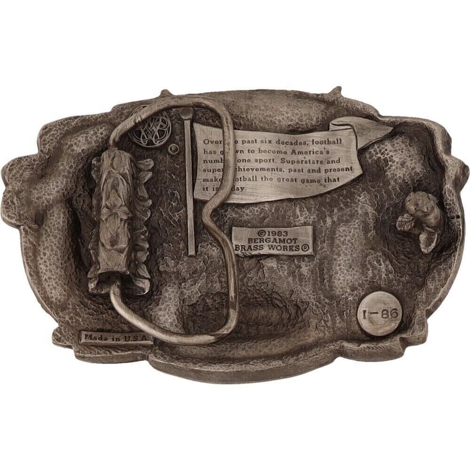 Новый средней школы колледжа НФЛ футболист квотербек новый из старых запасов винтажный ремень пряжка - Изображение 2 из 4