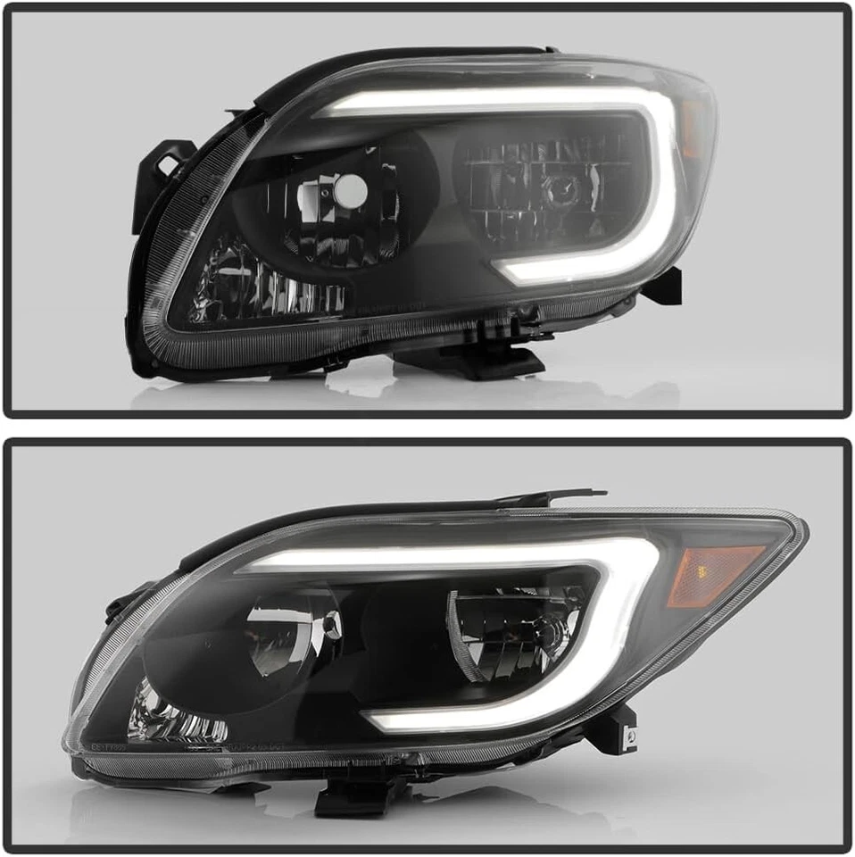 For 2005-2007 Scion tC LED Tube Black Headlights Headlamps Pair Left+Right - Image 4 of 4