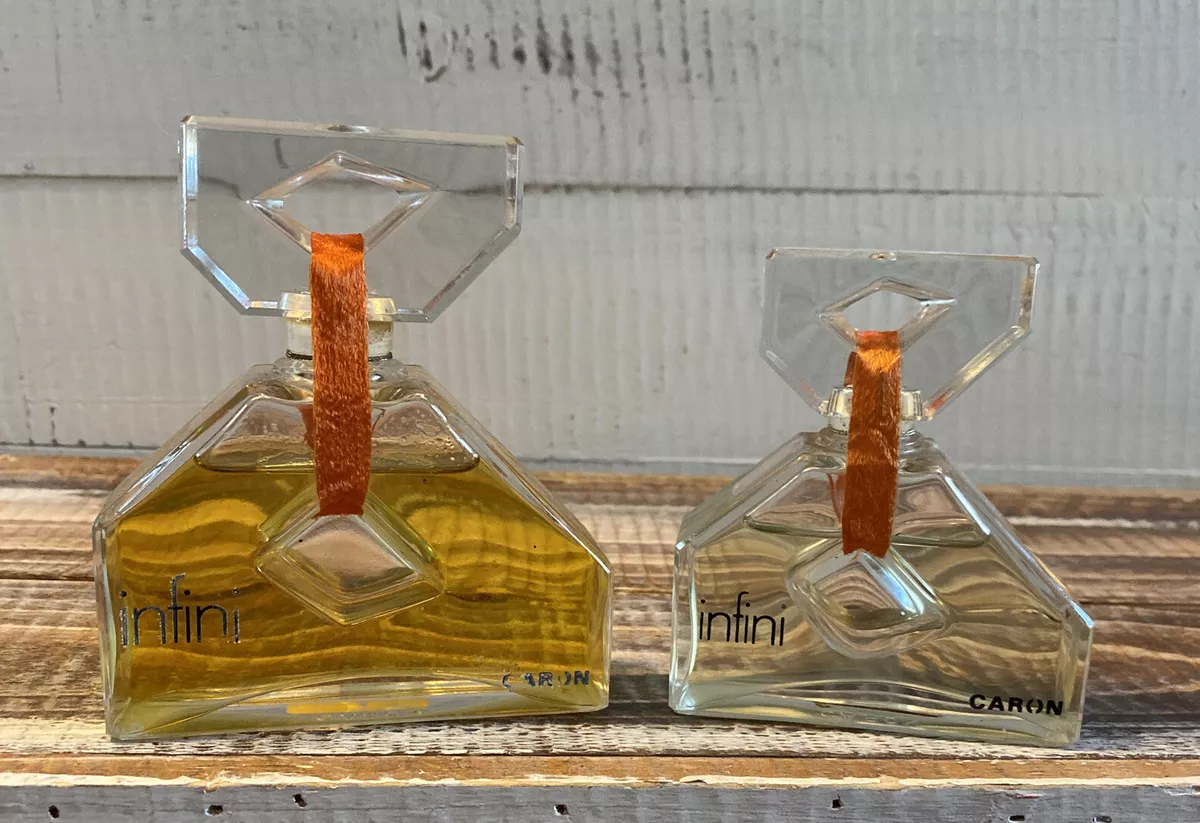 Lot of 2 Vintage infini Caron Factice Dummy Perfume Bottles Sealed