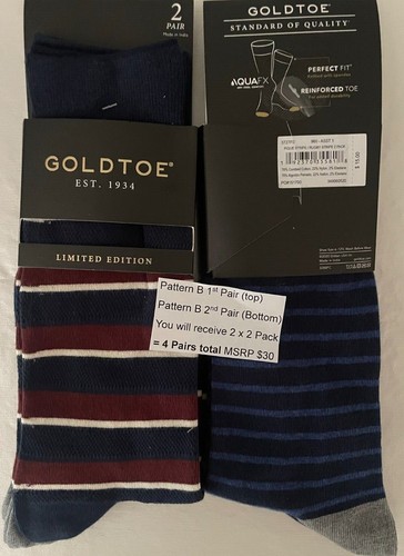 4 Pair Gold Toe Men's Highest Quality Limited Edition Dress Socks Sz 6-12.5 $30 - Picture 7 of 18