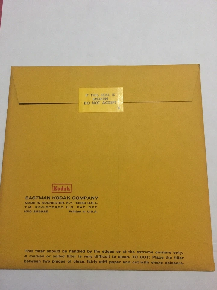 Kodak Wratten Gelatin  Filter No 96  N.D 0.50 Filter 6 x 6 inch. Unopened - Image 3 of 4
