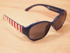 Kids Sunglasses, Blue, Red and White Striped