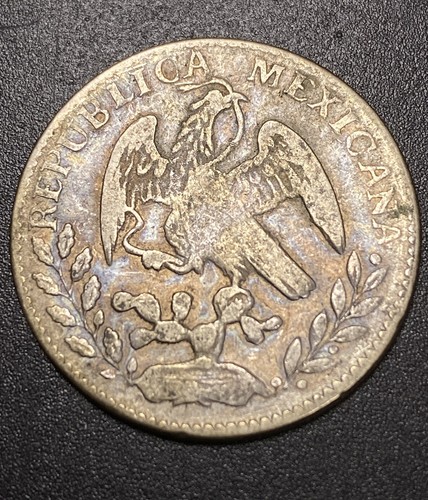 México 1858 Guanajuato PF 2 Gorra de Plata Real y Rayos Águila Mundo Moneda Rara - Imagen 2 de 11
