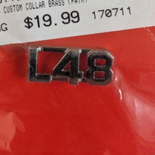 PREMIER EMBLEM "L48" - LADDER 48 SILVER COLOR -5/8" CLUTCHBACK