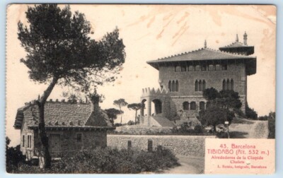 Barcelona - Tibidabo - Alrededores de la Cuspide Chalets - SPAIN Postcard