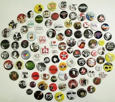 1980's Music Band Buttons Pins Badges 100+ DESIGNS Mix & Match Gifts 