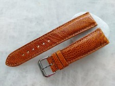 20mm/18mm Brown Ostrich Leather Watch Strap Band