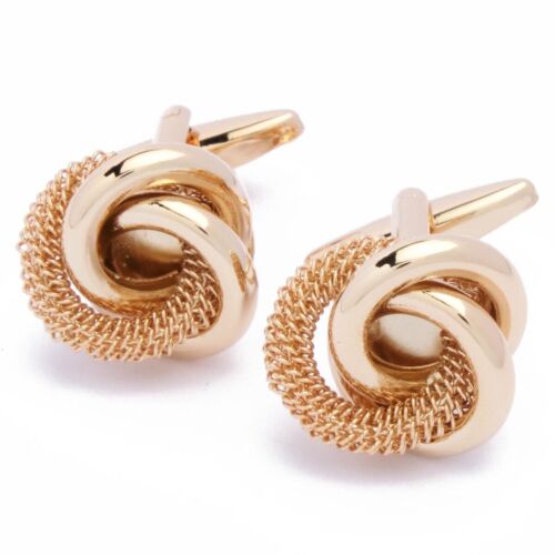 Cufflinks - Classic 3 Rings Rose Gold - Picture 1 of 5