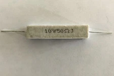 1 ea 10 Ohm 10 Watt 10% Sandblock Cement Resistor Mr circuit